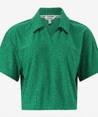 TEESA EMERALD EMBOSSED LOGO WITH COLLAR